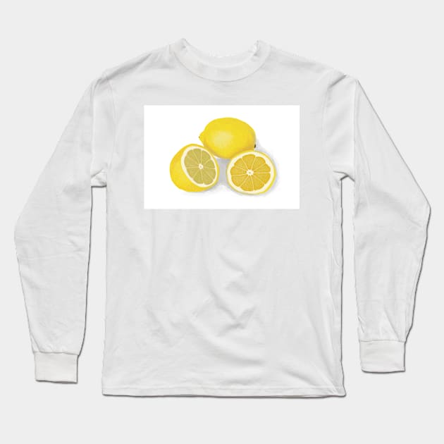 Juicy fresh lemons Long Sleeve T-Shirt by JennyCathcart